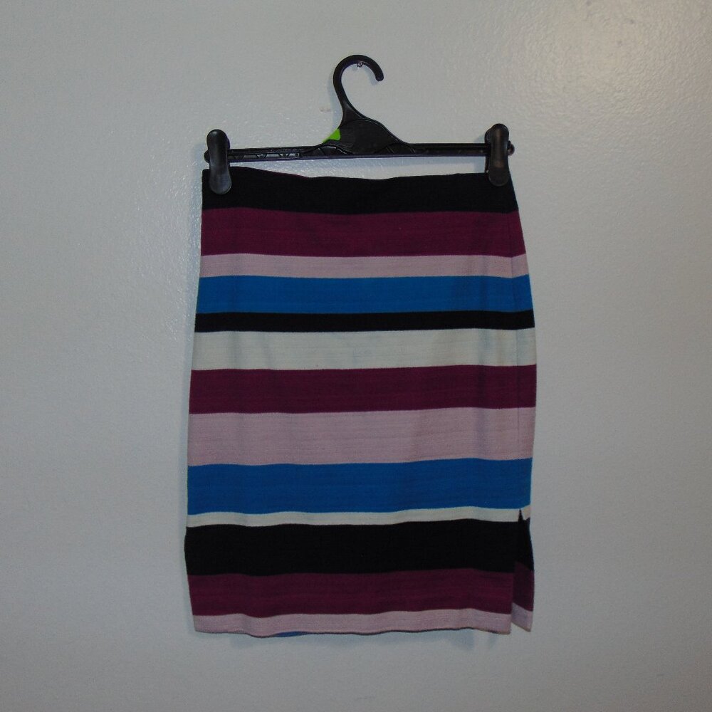 Colorful Striped Knit Pencil Skirt – Size 4